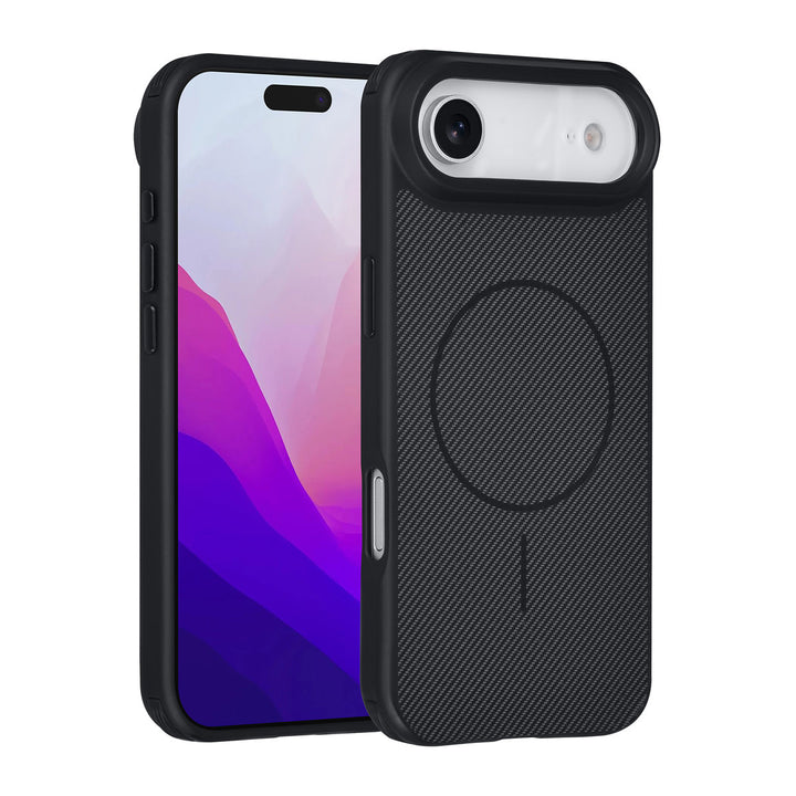 TUNIQ iPhone Air Backcover hoesje - Magsafe - Carbon Fiber - Shockproof - Zwart-Hoesjes-Ilumina Benelux