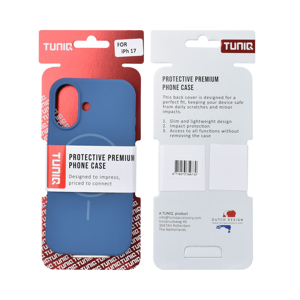 TUNIQ iPhone 17 Backcover hoesje - Magsafe - Full Silicone - Blauw-Hoesjes-Ilumina Benelux