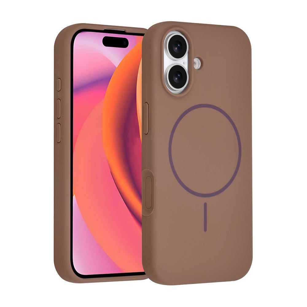 TUNIQ iPhone 17 Backcover hoesje - Magsafe - Full Silicone - Bruin-Hoesjes-Ilumina Benelux