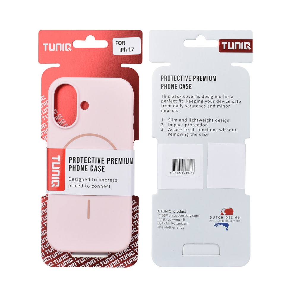 TUNIQ iPhone 17 Backcover hoesje - Magsafe - Full Silicone - Roze-Hoesjes-Ilumina Benelux