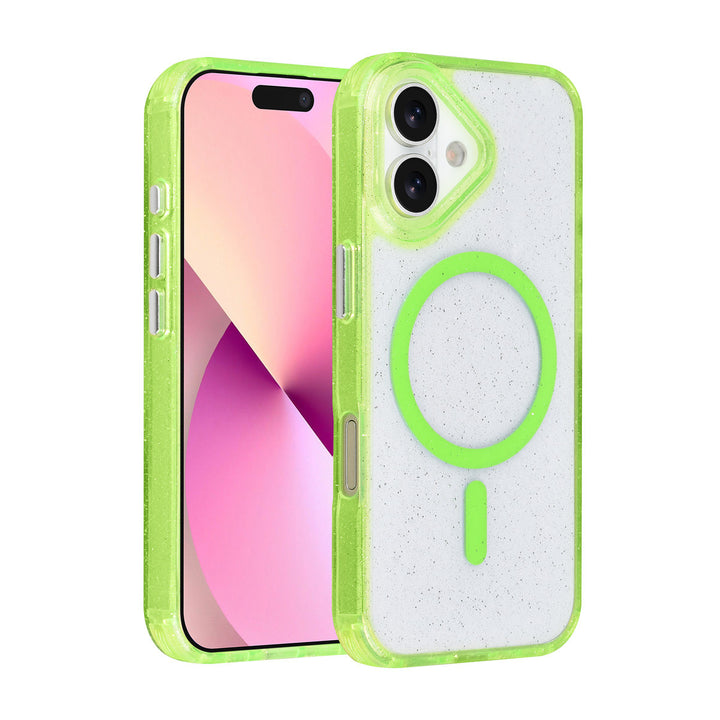 TUNIQ iPhone 17 Backcover hoesje - Magsafe - Glitter - Hanger - Groen-Hoesjes-Ilumina Benelux