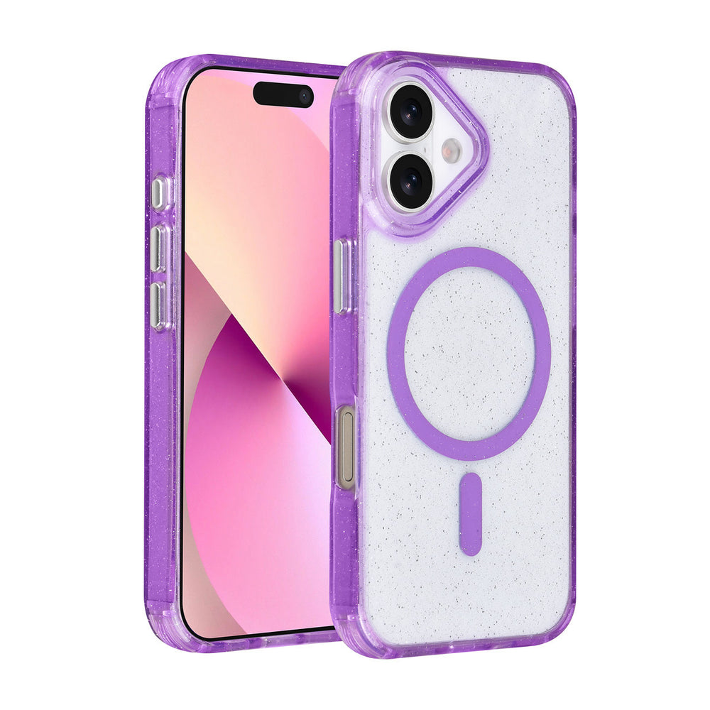 TUNIQ iPhone 17 Backcover hoesje - Magsafe - Glitter - Hanger - Paars-Hoesjes-Ilumina Benelux