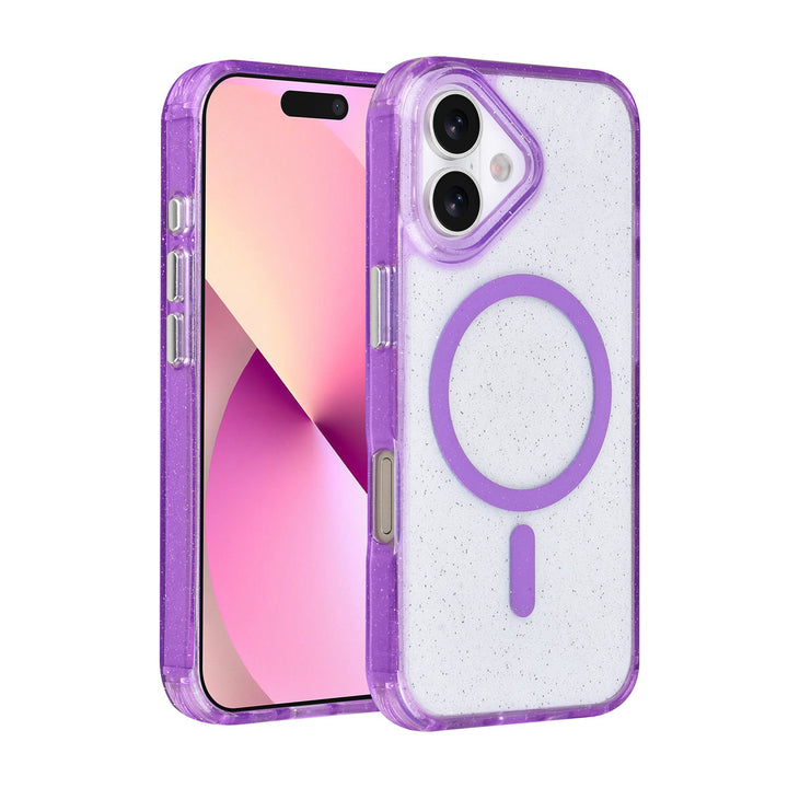 TUNIQ iPhone 17 Backcover hoesje - Magsafe - Glitter - Hanger - Paars-Hoesjes-Ilumina Benelux