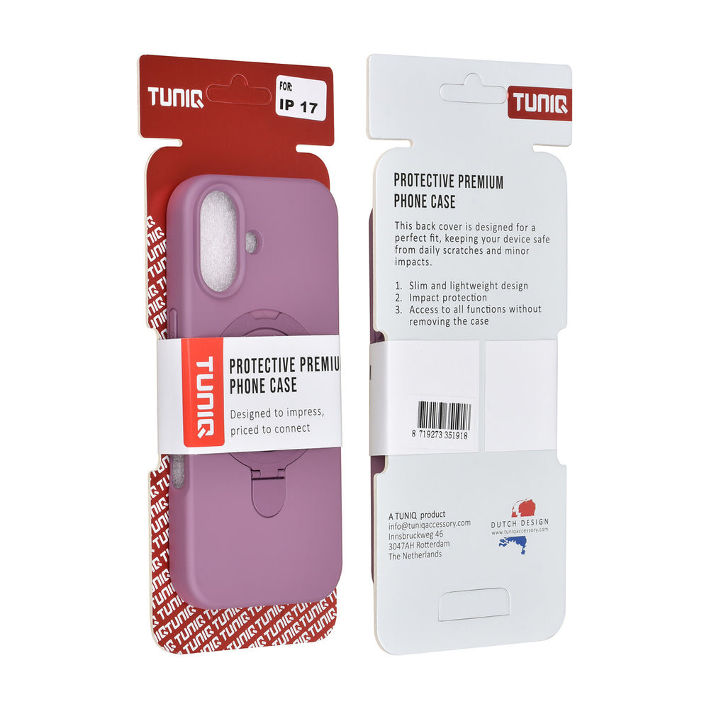 TUNIQ iPhone 17 Backcover hoesje - Magsafe With Ring Stand - Hanger - Sunset Purple-Hoesjes-Ilumina Benelux
