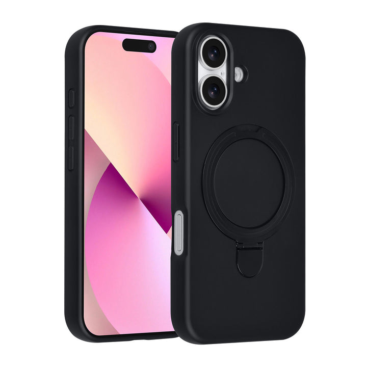 TUNIQ iPhone 17 Backcover hoesje - Magsafe With Ring Stand - Hanger - Zwart-Hoesjes-Ilumina Benelux