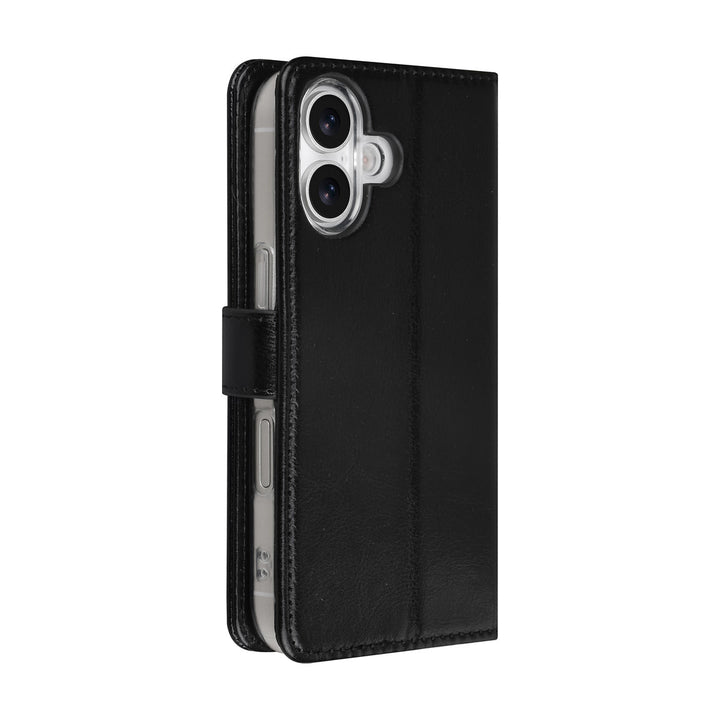 TUNIQ iPhone 17 Book Case hoesje - Pasjeshouder voor 3 pasjes - Magneetsluiting - Hanger - Zwart-Hoesjes-Ilumina Benelux
