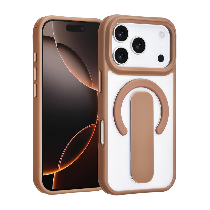 TUNIQ iPhone 17 Pro Backcover hoesje - Built-in Ring Stand - Antishock - Goud-Hoesjes-Ilumina Benelux