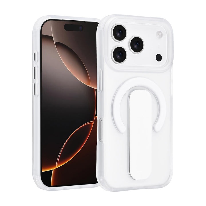 TUNIQ iPhone 17 Pro Backcover hoesje - Built-in Ring Stand - Antishock - Zilver-Hoesjes-Ilumina Benelux
