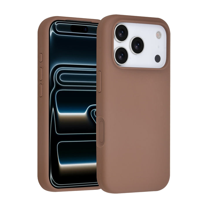 TUNIQ iPhone 17 Pro Backcover hoesje - Full Silicone - Bruin-Hoesjes-Ilumina Benelux