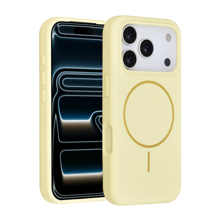 TUNIQ iPhone 17 Pro Backcover hoesje - Magsafe - Full Silicone - Geel-Hoesjes-Ilumina Benelux