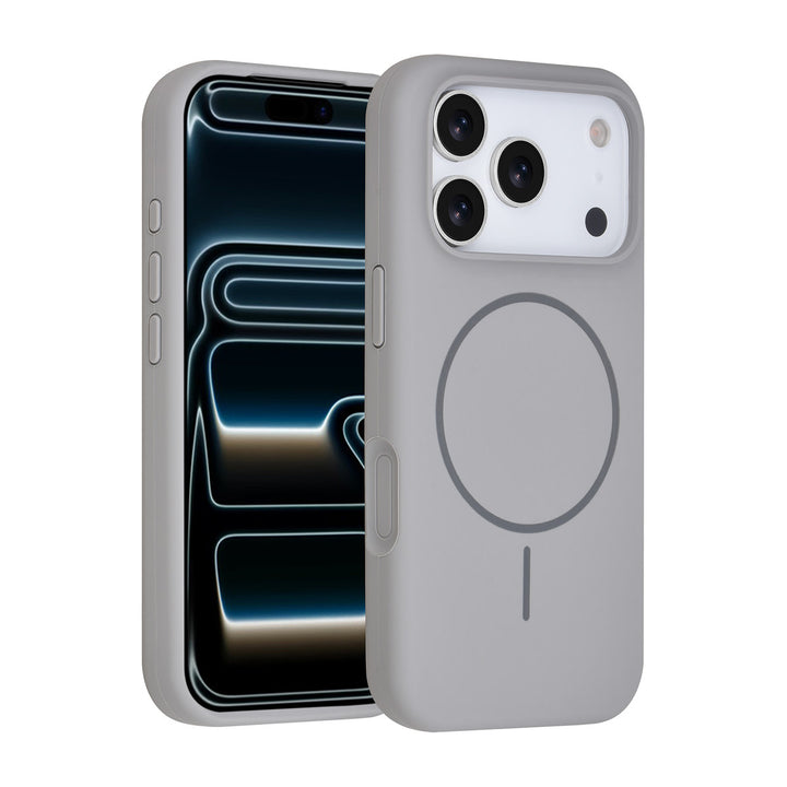 TUNIQ iPhone 17 Pro Backcover hoesje - Magsafe - Full Silicone - Grijs-Hoesjes-Ilumina Benelux
