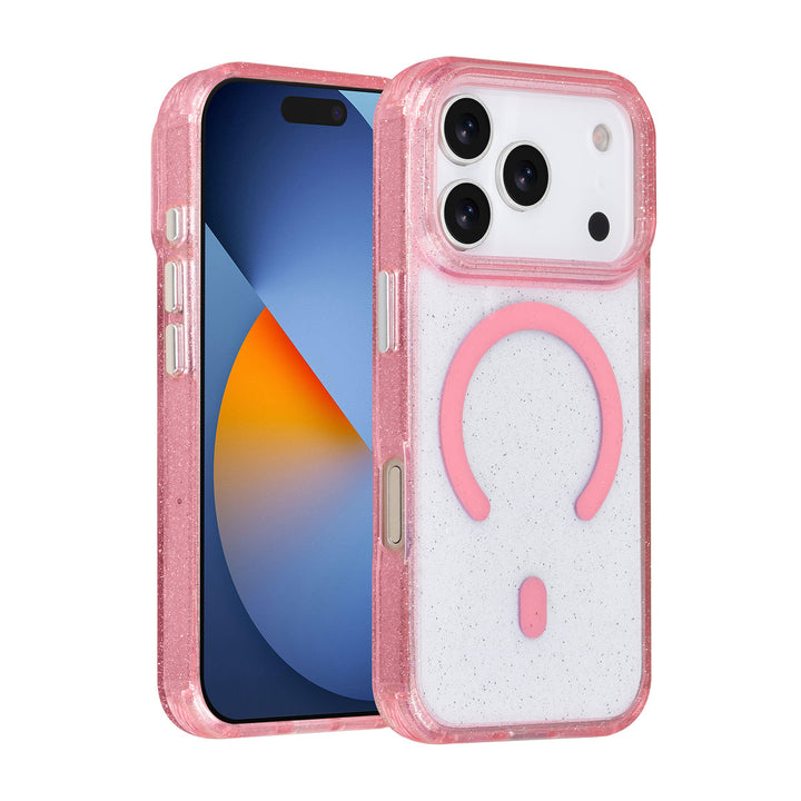 TUNIQ iPhone 17 Pro Backcover hoesje - Magsafe - Glitter - Hanger - Roze-Hoesjes-Ilumina Benelux