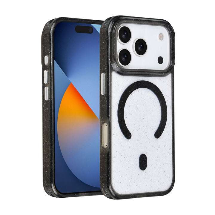 TUNIQ iPhone 17 Pro Backcover hoesje - Magsafe - Glitter - Hanger - Zwart-Hoesjes-Ilumina Benelux