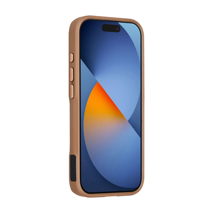 TUNIQ iPhone 17 Pro Backcover hoesje - Magsafe With Ring Stand - Carbon Fiber - Goud-Hoesjes-Ilumina Benelux