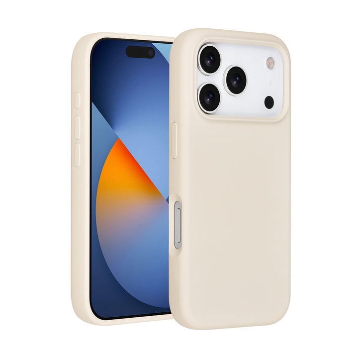 TUNIQ iPhone 17 Pro Backcover hoesje - Premium Liquid Silicon - Beige-Hoesjes-Ilumina Benelux