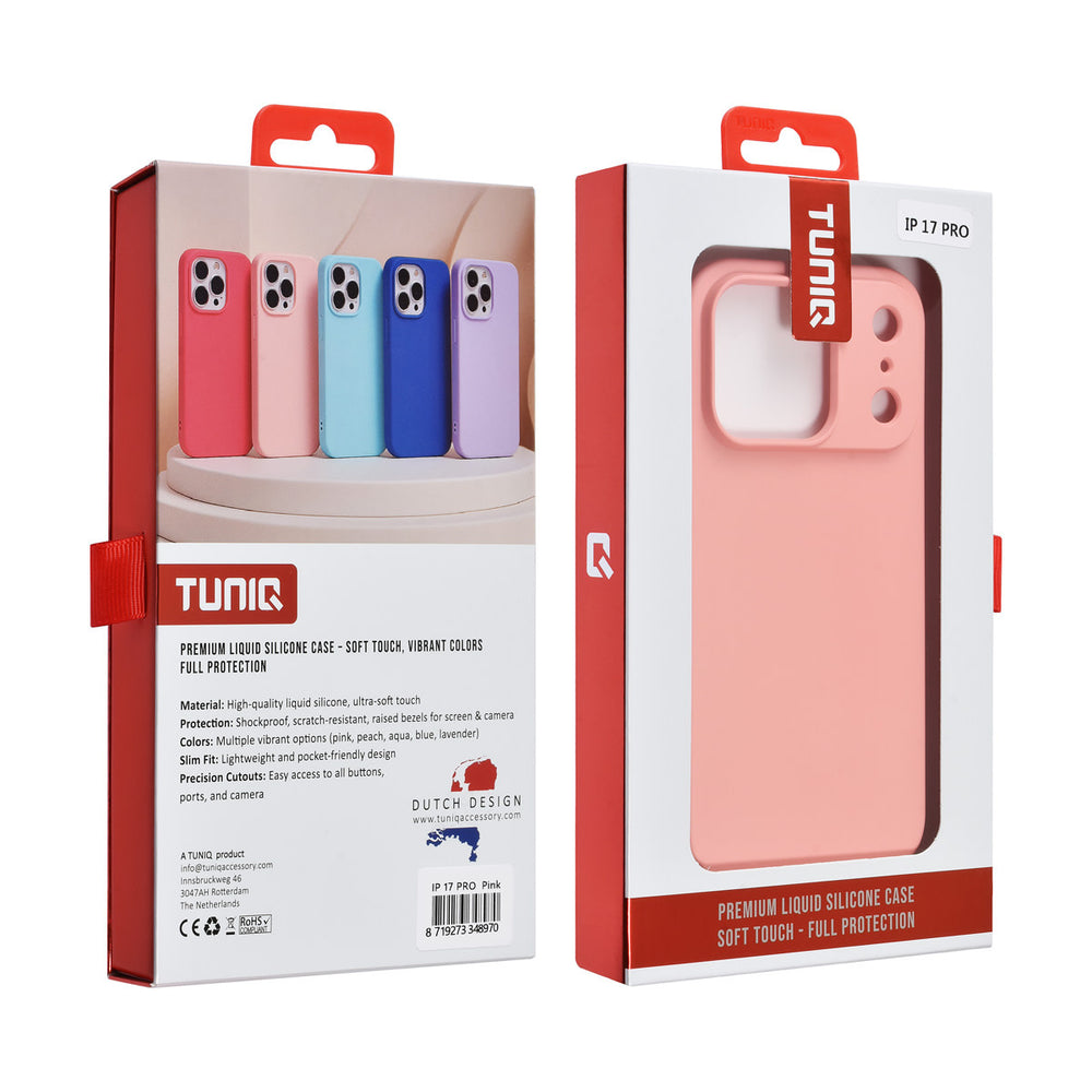 TUNIQ iPhone 17 Pro Backcover hoesje - Zalmroze-Hoesjes-Ilumina Benelux