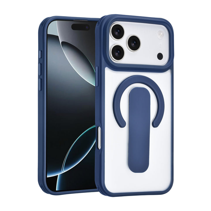 TUNIQ iPhone 17 Pro Max Backcover hoesje - Built-in Ring Stand - Antishock - Blauw-Hoesjes-Ilumina Benelux