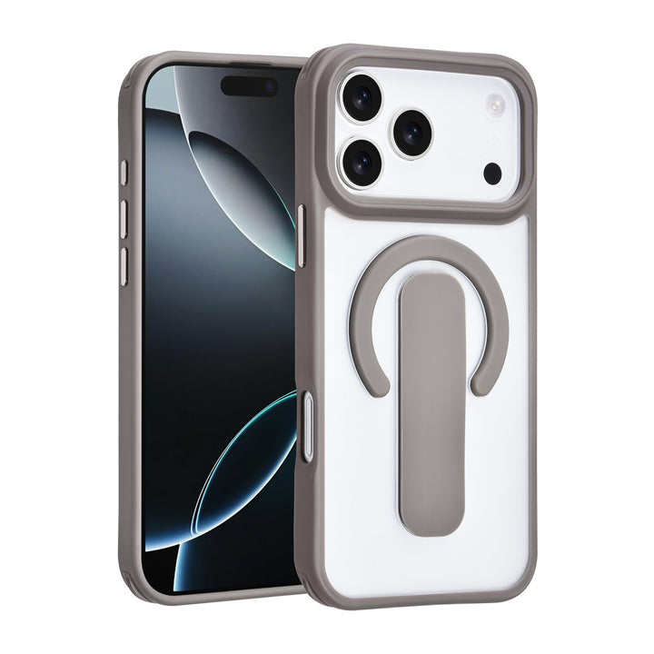 TUNIQ iPhone 17 Pro Max Backcover hoesje - Built-in Ring Stand - Antishock - Grijs-Hoesjes-Ilumina Benelux