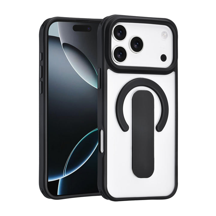 TUNIQ iPhone 17 Pro Max Backcover hoesje - Built-in Ring Stand - Antishock - Zwart-Hoesjes-Ilumina Benelux
