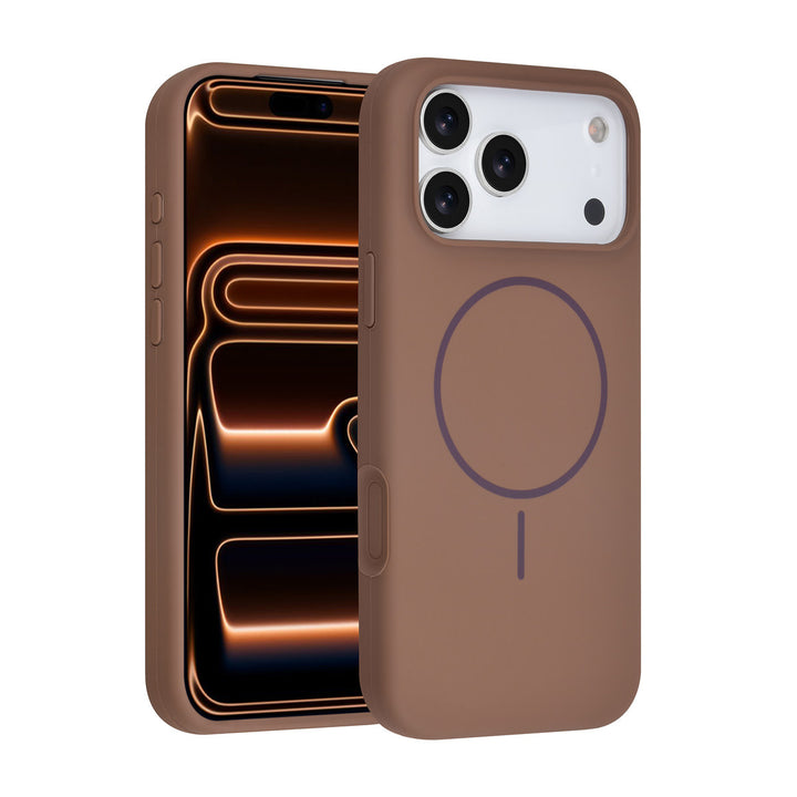TUNIQ iPhone 17 Pro Max Backcover hoesje - Magsafe - Full Silicone - Bruin-Hoesjes-Ilumina Benelux