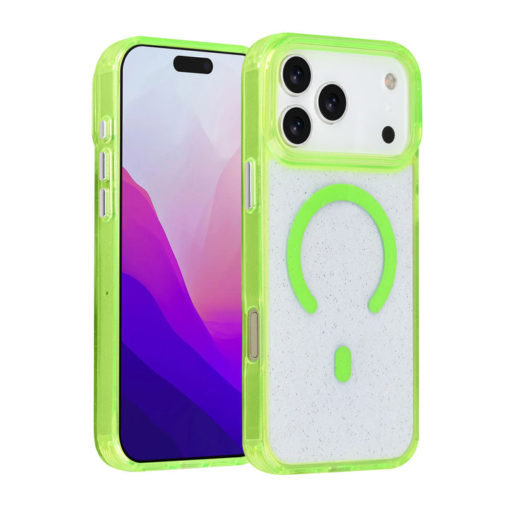 TUNIQ iPhone 17 Pro Max Backcover hoesje - Magsafe - Glitter - Hanger - Groen-Hoesjes-Ilumina Benelux