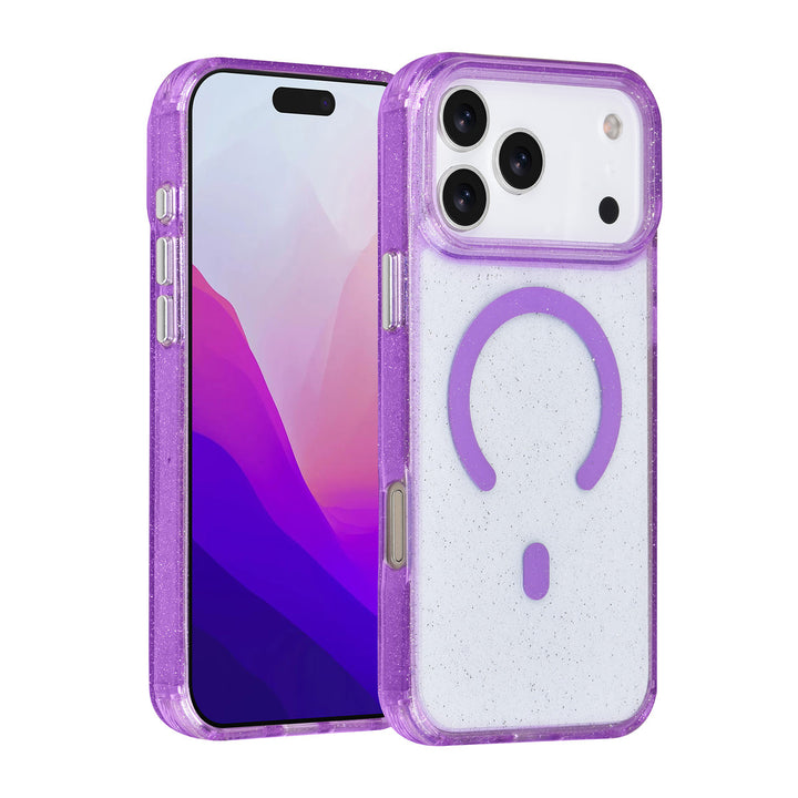 TUNIQ iPhone 17 Pro Max Backcover hoesje - Magsafe - Glitter - Hanger - Paars-Hoesjes-Ilumina Benelux