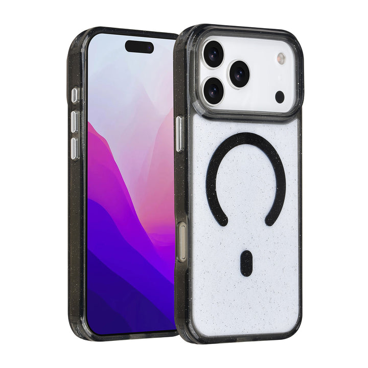 TUNIQ iPhone 17 Pro Max Backcover hoesje - Magsafe - Glitter - Hanger - Zwart-Hoesjes-Ilumina Benelux