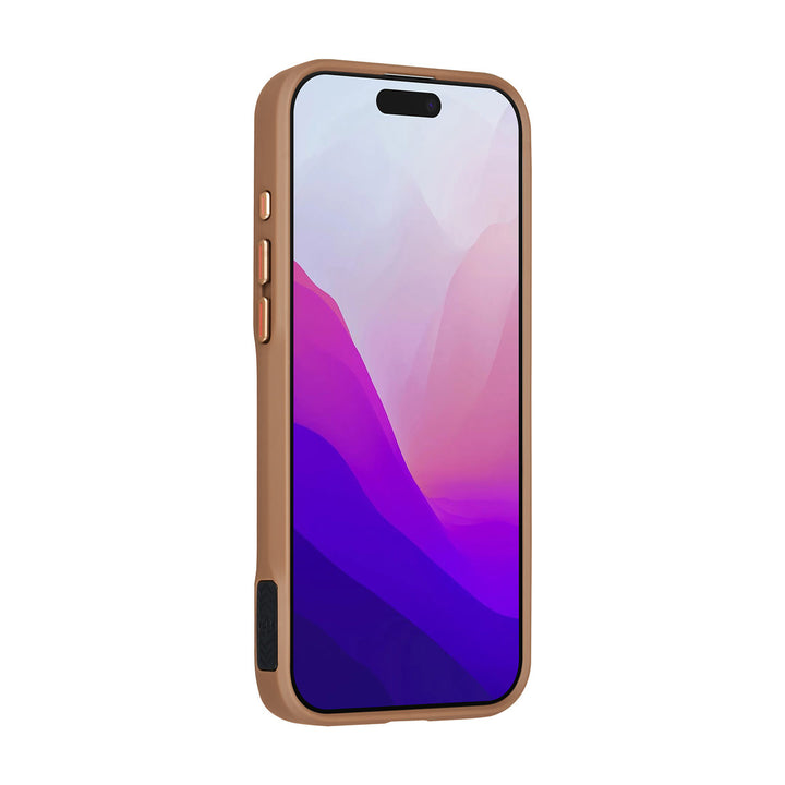 TUNIQ iPhone 17 Pro Max Backcover hoesje - Magsafe With Ring Stand - Carbon Fiber - Goud-Hoesjes-Ilumina Benelux