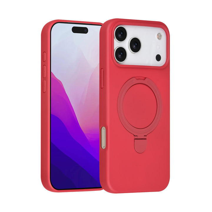 TUNIQ iPhone 17 Pro Max Backcover hoesje - Magsafe With Ring Stand - Hanger - Cherry Red-Hoesjes-Ilumina Benelux