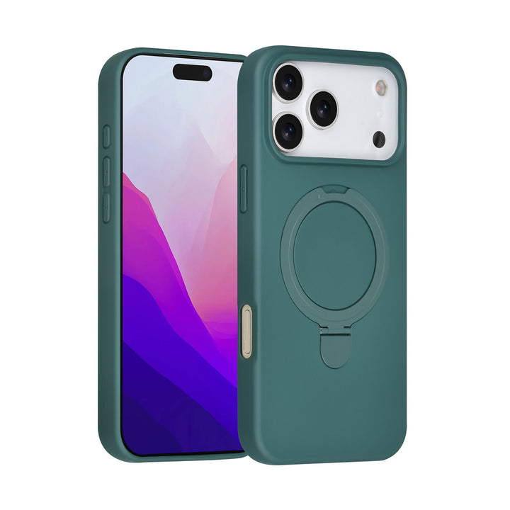 TUNIQ iPhone 17 Pro Max Backcover hoesje - Magsafe With Ring Stand - Hanger - DonkerGroen-Hoesjes-Ilumina Benelux