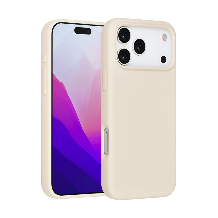 TUNIQ iPhone 17 Pro Max Backcover hoesje - Premium Liquid Silicon - Beige-Hoesjes-Ilumina Benelux