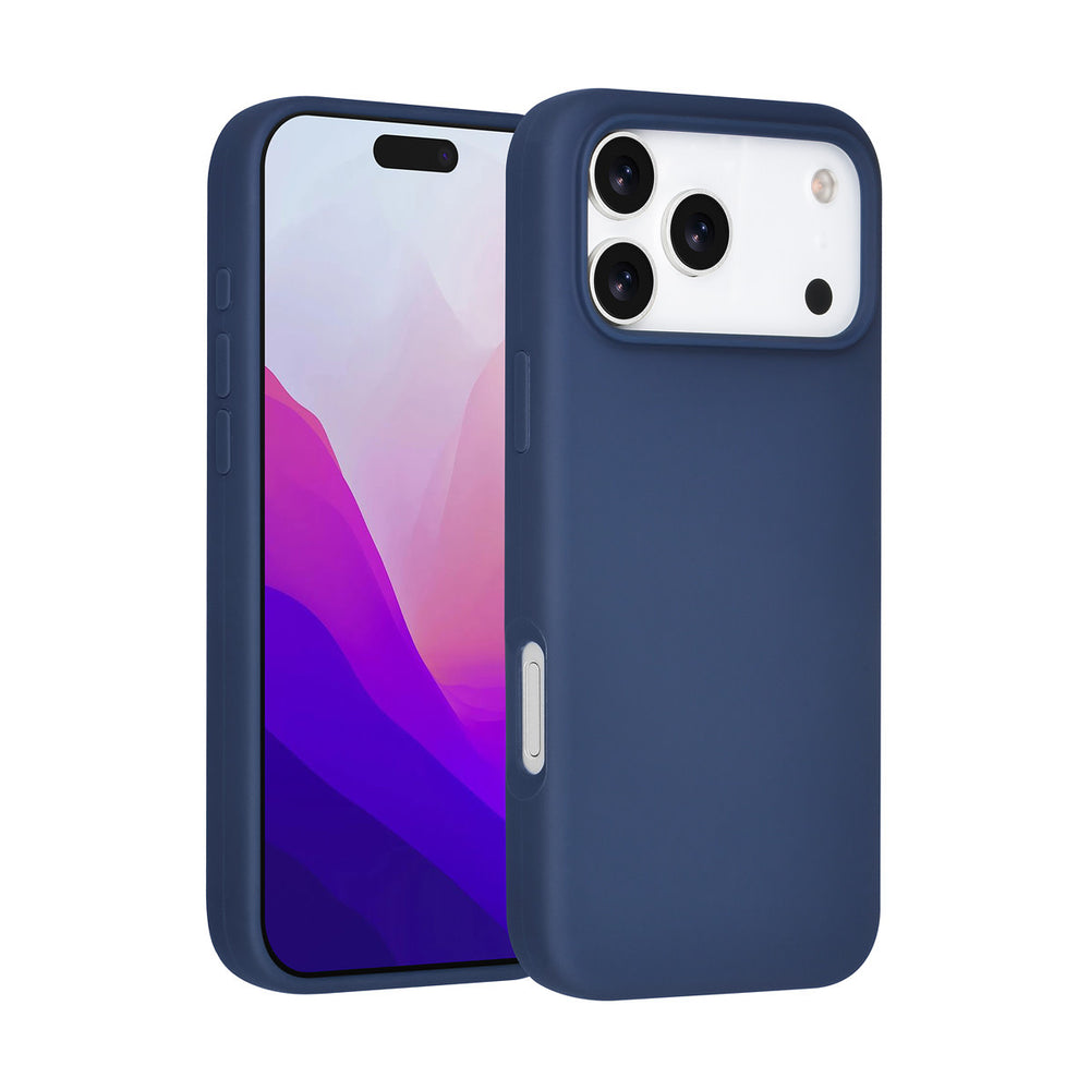 TUNIQ iPhone 17 Pro Max Backcover hoesje - Premium Liquid Silicon - DonkerBlauw-Hoesjes-Ilumina Benelux