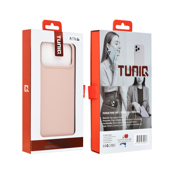 TUNIQ iPhone 17 Pro Max Backcover hoesje - Premium Liquid Silicon - Roze-Hoesjes-Ilumina Benelux
