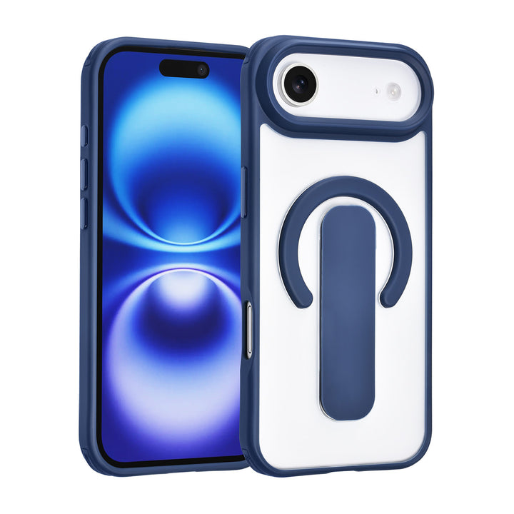 TUNIQ iPhone Air Backcover hoesje - Built-in Ring Stand - Antishock - Blauw-Hoesjes-Ilumina Benelux