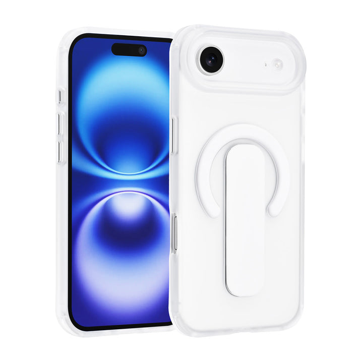 TUNIQ iPhone Air Backcover hoesje - Built-in Ring Stand - Antishock - Zilver-Hoesjes-Ilumina Benelux