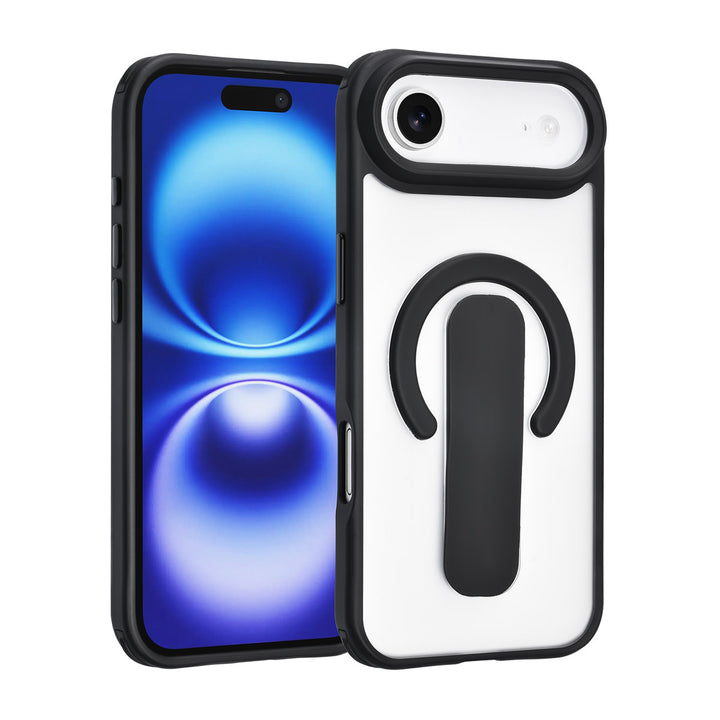 TUNIQ iPhone Air Backcover hoesje - Built-in Ring Stand - Antishock - Zwart-Hoesjes-Ilumina Benelux