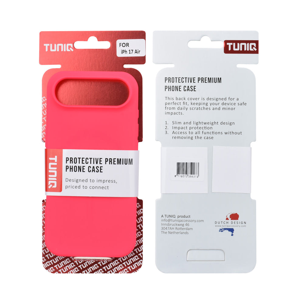 TUNIQ iPhone Air Backcover hoesje - Full Silicone - Felroze-Hoesjes-Ilumina Benelux