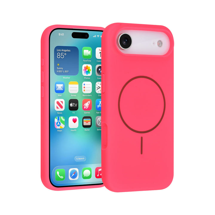 TUNIQ iPhone Air Backcover hoesje - Magsafe - Full Silicone - Felroze-Hoesjes-Ilumina Benelux