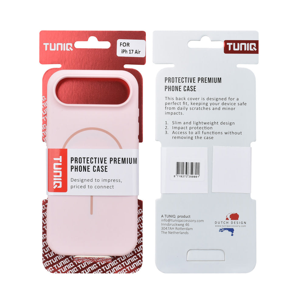 TUNIQ iPhone Air Backcover hoesje - Magsafe - Full Silicone - Roze-Hoesjes-Ilumina Benelux