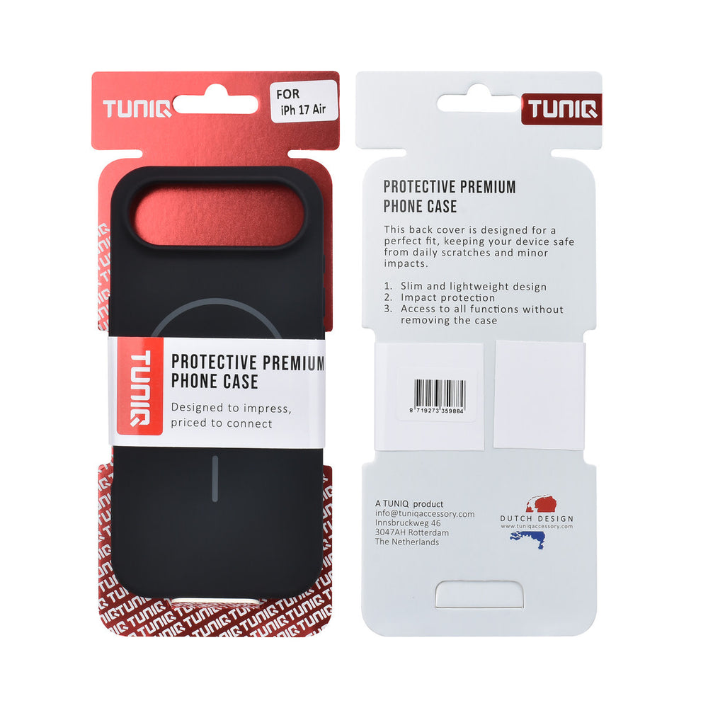 TUNIQ iPhone Air Backcover hoesje - Magsafe - Full Silicone - Zwart-Hoesjes-Ilumina Benelux
