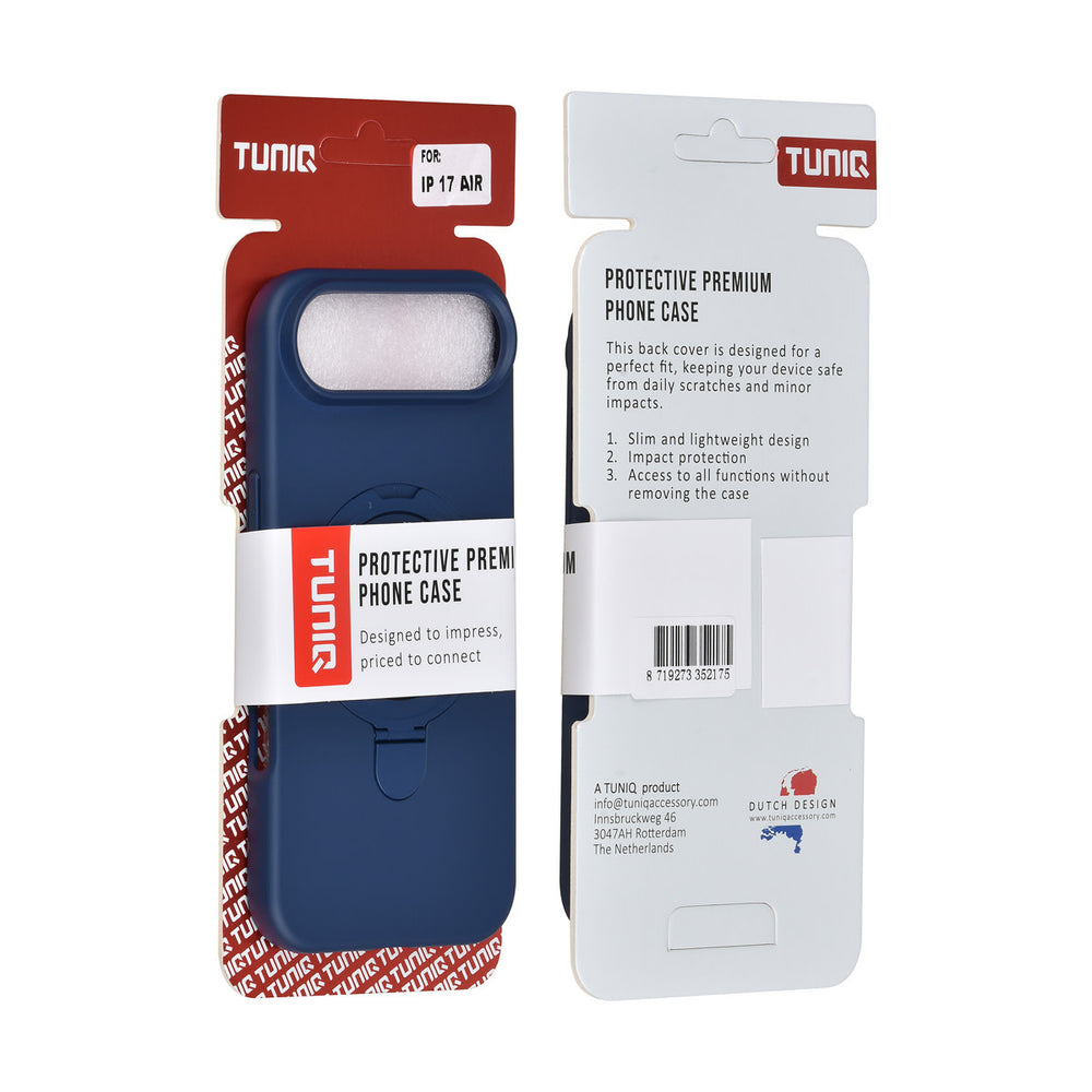 TUNIQ iPhone Air Backcover hoesje - Magsafe With Ring Stand - Hanger - Navy Blue-Hoesjes-Ilumina Benelux