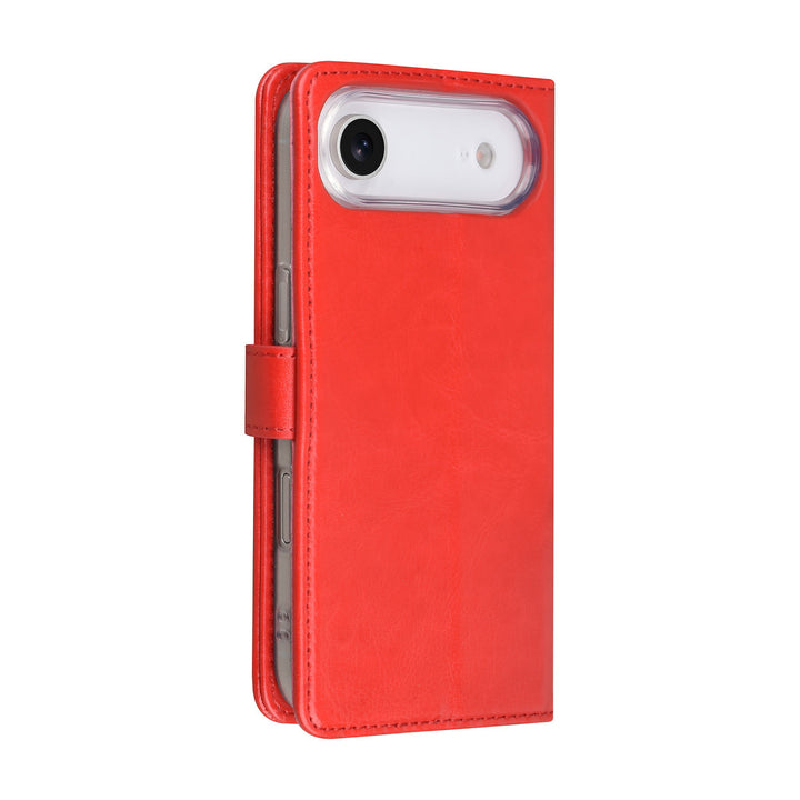 TUNIQ iPhone Air Book Case hoesje - Pasjeshouder voor 3 pasjes - Magneetsluiting - Hanger - Rood-Hoesjes-Ilumina Benelux