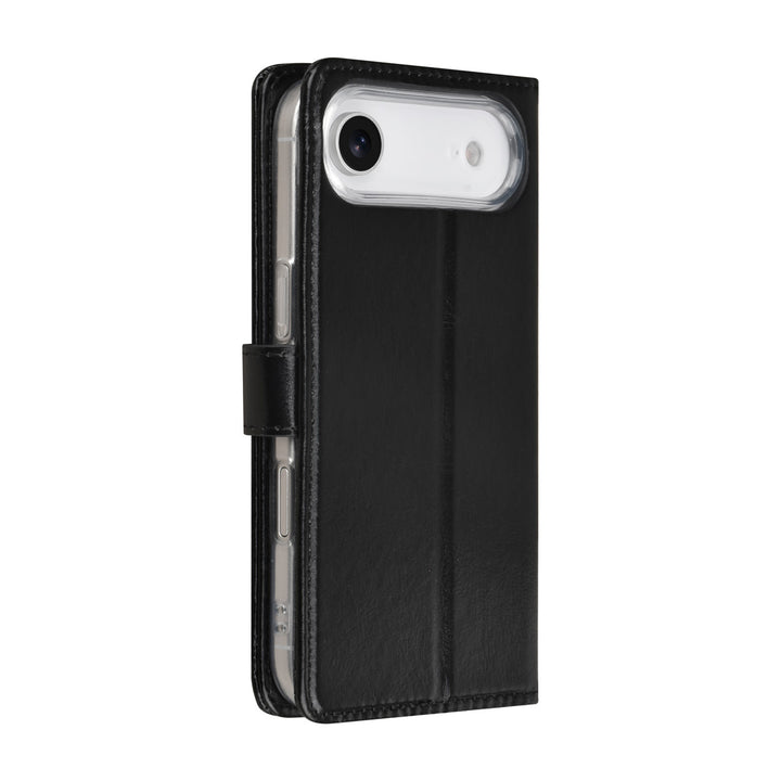 TUNIQ iPhone Air Book Case hoesje - Pasjeshouder voor 3 pasjes - Magneetsluiting - Hanger - Zwart-Hoesjes-Ilumina Benelux