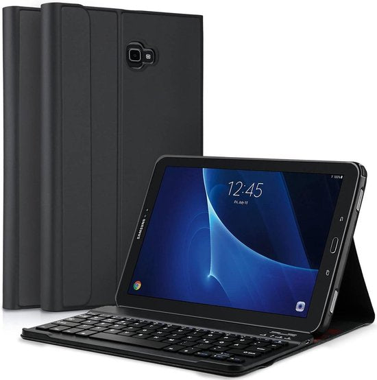 Tablethoes met Bluetooth Toetsenbord – Geschikt voor Samsung Galaxy Tab A 10.1 T580/T585N – Keyboard Case – Standfunctie – Zwart-Tablethoesjes-Ilumina Benelux