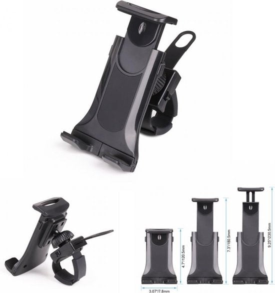 Tablethouder fiets – Stuurhouder – 360° draaibaar – 4-11 inch tablet & smartphone – Zwart-Tablethouder-Ilumina Benelux