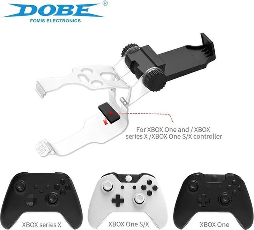 Telefoonhouder – Controller Clip – Geschikt voor Xbox One/Series S/X Controller – Verstelbaar – Zwart-Controller kit-Ilumina Benelux