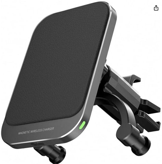 Telefoonhouder auto – Draadloze oplader 15W – Ventilatierooster – 360° draaibaar – Geschikt voor iPhone 12/13/14/15/16/17 MagSafe – Zwart-Ilumina Benelux