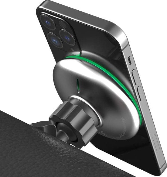 Telefoonhouder auto – MagSafe draadloze Qi oplader 15W – Dashboard & ventilatierooster – Geschikt voor iPhone/Samsung Galaxy S21-S25 – Zwart-Ilumina Benelux