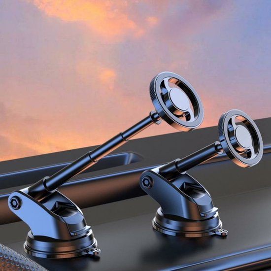 Telefoonhouder auto – Magneet Magsafe – Zuignap voor dashboard/voorruit – 360° draaibaar – Zwart-Ilumina Benelux
