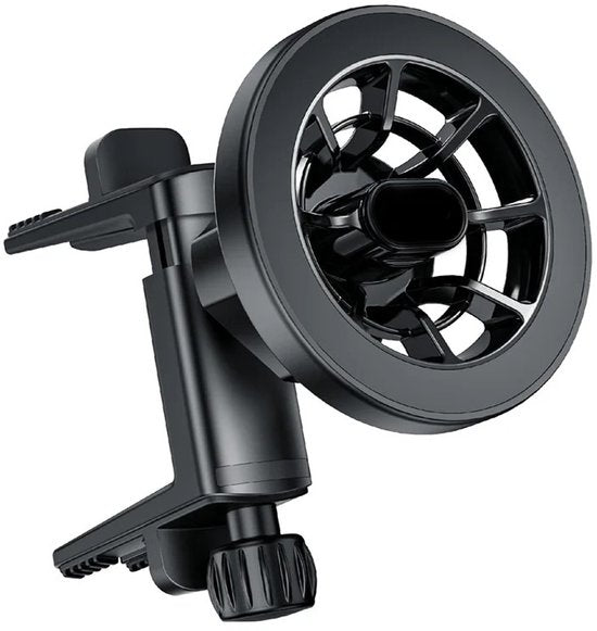 Telefoonhouder auto – Magnetisch MagSafe – Ventilatierooster rond – Voor Mercedes C/E/GLA/GLC/GLK/A/B & Jeep Wrangler – Zwart-Ilumina Benelux